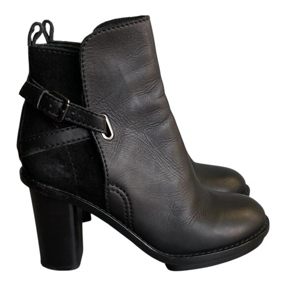Acne Studios Cypress Black Leather Ankle Boots Sz 8.5 - Picture 4 of 14